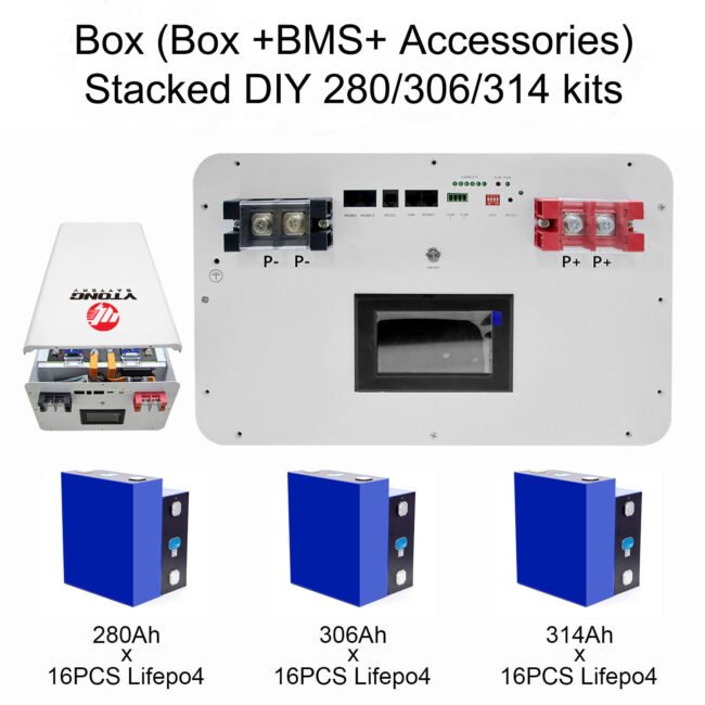 DIY Kit 16S 48v 51.2v 280Ah 314Ah 320Ah 330Ah Lifepo4 Battery 15Kwh LFP Battery Box 200A JK BMS DIY BOX Consumer Electronics