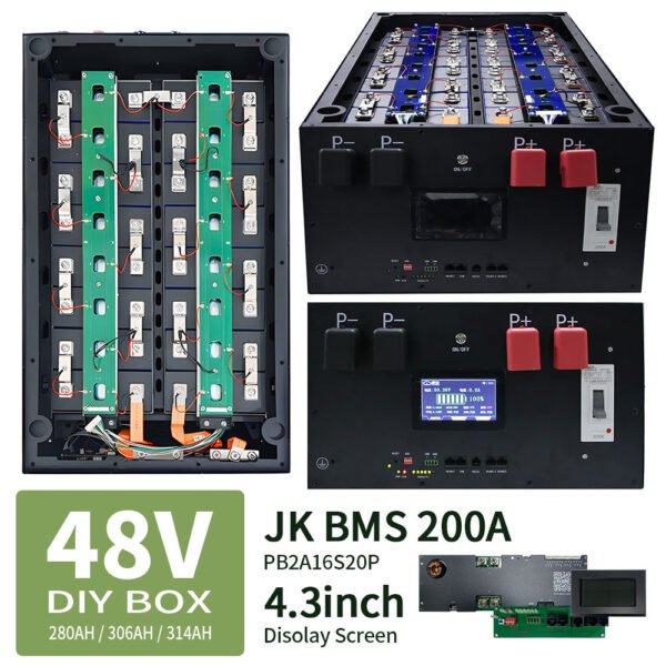 YTONG 16S 280Ah 300Ah 314Ah 15KW  Lifepo4 Battery Box Rack  DIY Kit 16S Jk BMS 51.2 48 V Voltage Battery