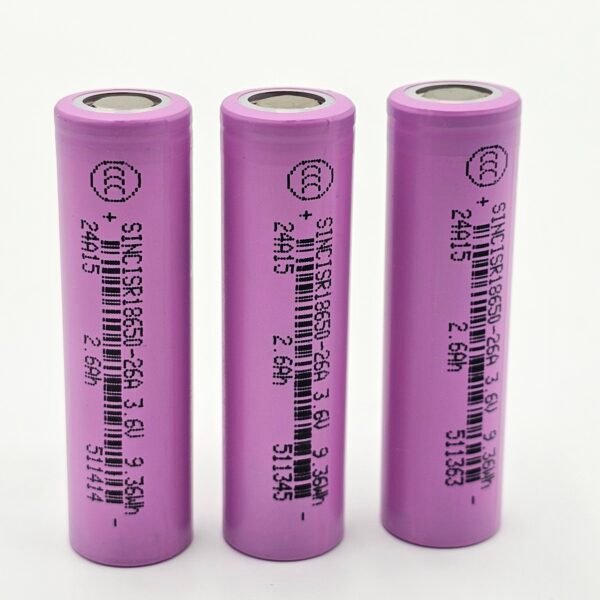 China Grade a 18650 3.6V 2600mAh Li-ion Power Rechargeable Battery 2600mah Power Cylindrical Battery for Electric bike