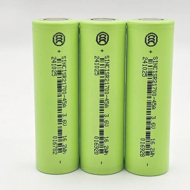 Power Cylindrical Battery Sinc 4500mAh Lithium Ion Battery NMC 21700 3.6V 4500mAh 3C Cell for Electric Scooter