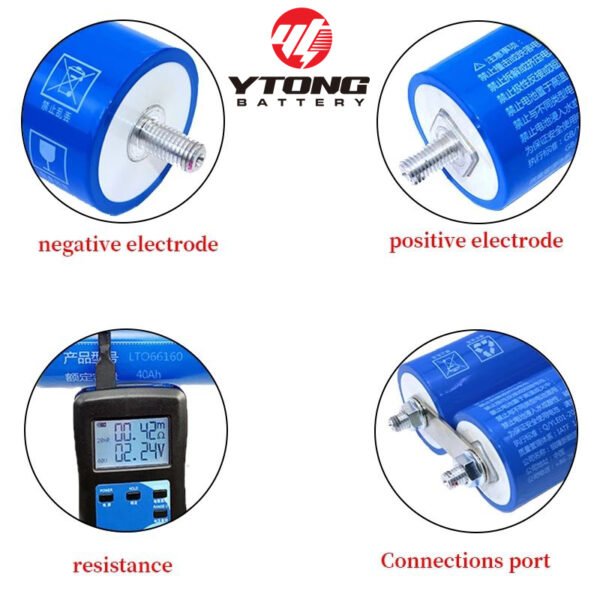 Grade a 66160 LTO Battery Cell 2.3V 30Ah 35Ah 40Ah 45Ah 66160A 66160H YinLong Cylindrical Cell for Car Audio