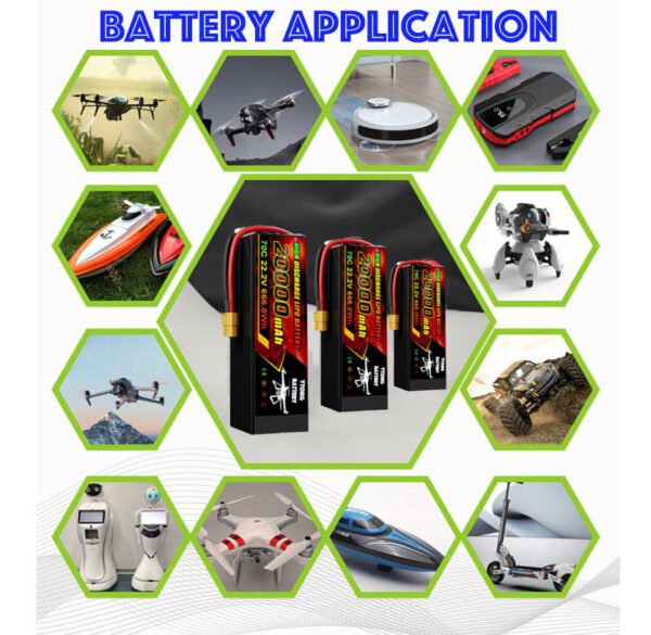 14.8V 22.2V 16Ah 30.8Ah Semi-solid State Lipo Battery 35C XT90-S/XT60 Connector for Drone and Remote Control Racing Models