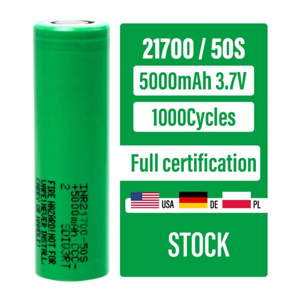 Samsung 50S 21700 5000mAh Battery