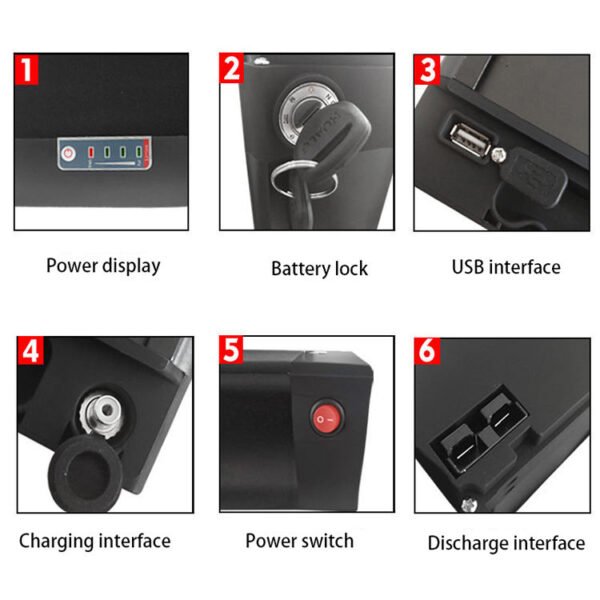 New Arrival YTONG Rear Hanger Type Battery 36V 48V 10AH 20AH Lithium Battery Pack for Electric Bicycle