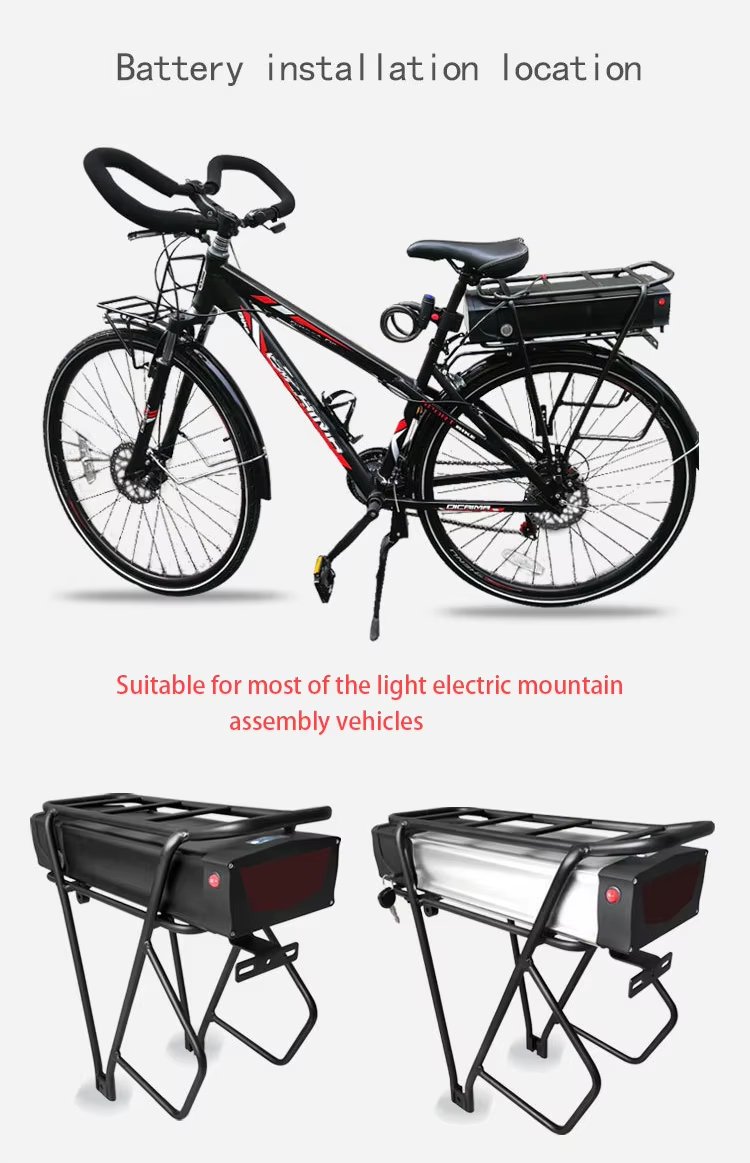 36v Ebike Rear Rack Battery