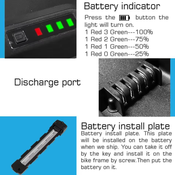 52v Downtube Lithium Battery