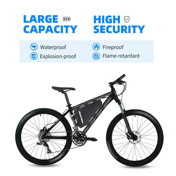 Customizable Electric Bike Batteries 48V 35Ah 50AMP Lithium Triangle Battery Pack With Charger and BMS