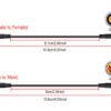 线5 Electric Bicycle IP67 Waterproof E-Bike Connector Cable 3 Pin Male & Female Extension Wire for Display Throttle Cables