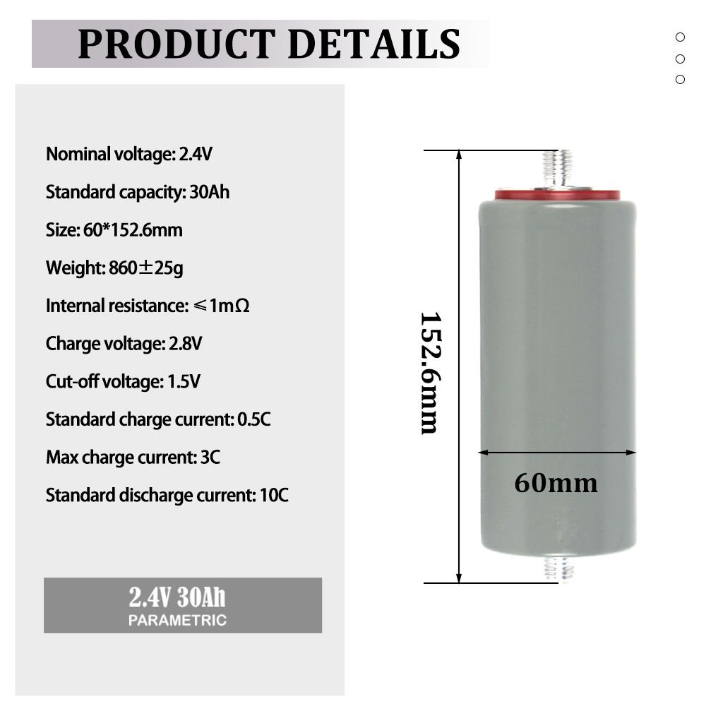 LTO 2.3V 30AH Battery