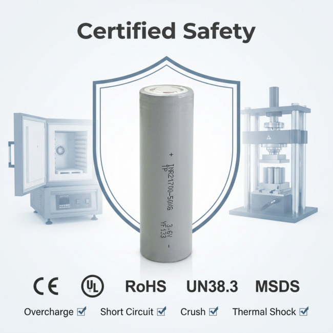 21700 5000mAh 90A Discharge battery